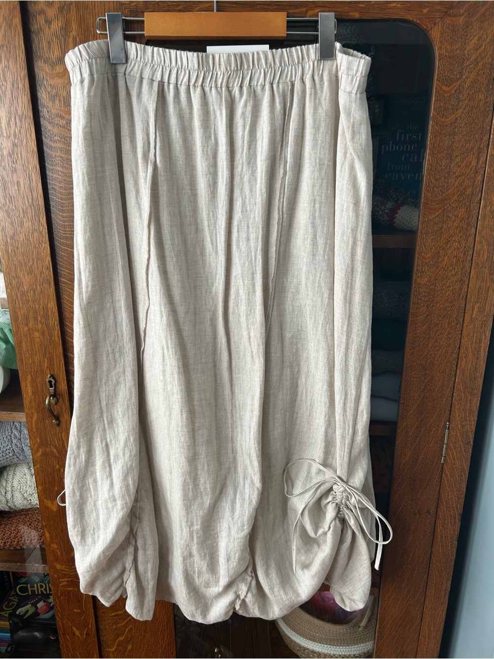 NWT Uchuu Balloon Skirt in Natural Linen 🇨🇦